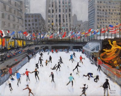 Patinação de Natal, Rockerfeller Ice Rink, Nova Iorque, (2017, de Andrew Macara