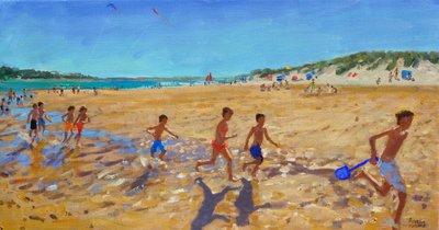 Mantendo-se em forma, Wells next the Sea, (óleo sobre tela) de Andrew Macara