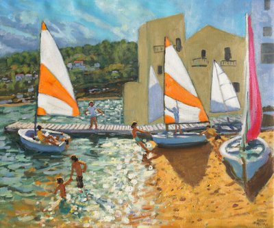 Barcos de lançamento, Calella de Palafrugell, Espanha, de Andrew Macara