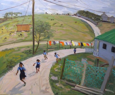 Crianças em idade escolar, 2011 (óleo sobre tela) de Andrew Macara