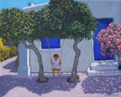 O balanço,Rodes,2020,(óleo sobre tela) de Andrew Macara