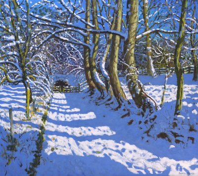 O túnel, Calke Abbey, Ticknall, Derby, 2021 (óleo sobre tela) de Andrew Macara