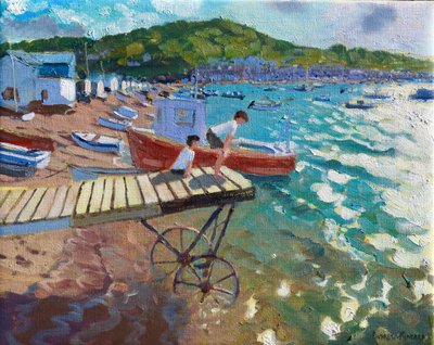 Dois meninos no cais, Teignmouth, 201516, de Andrew Macara