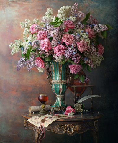 Natureza morta floral clássica de Andrey Morozov