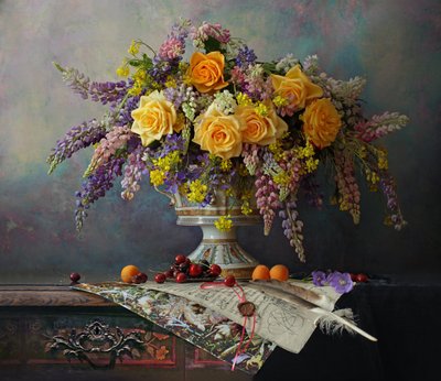 Natureza morta floral elegante de Andrey Morozov