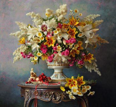 Arranjo floral opulento de Andrey Morozov