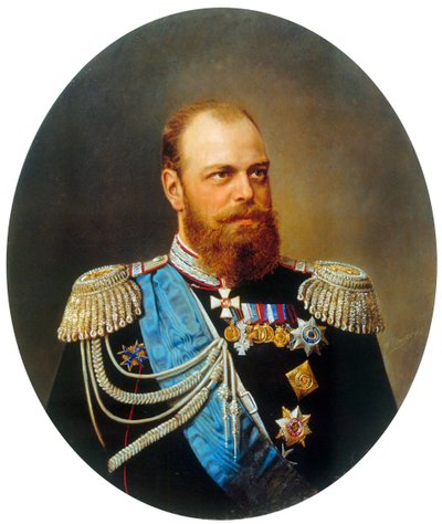 Retrato do imperador Alexandre III, 1845-1894, século XIX. de Andrey Nikolayevich Shilder