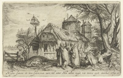 Paisagem com Roma Paisagens (título da série) de Andries Jacobsz. Stock