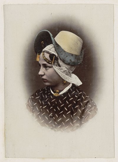 Retrato de uma mulher no traje da Holanda do Norte
Holländska Skönheter! (título sobre o objecto) de Andries Jager