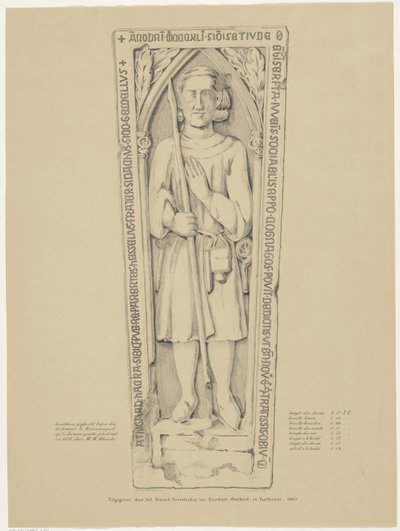 Lápide na igreja de Rinsumageest de Andries van Calfsbeek