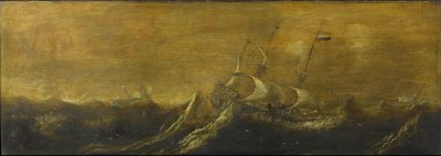 Navios em uma tempestade de Andries van Eertvelt (attributed to)