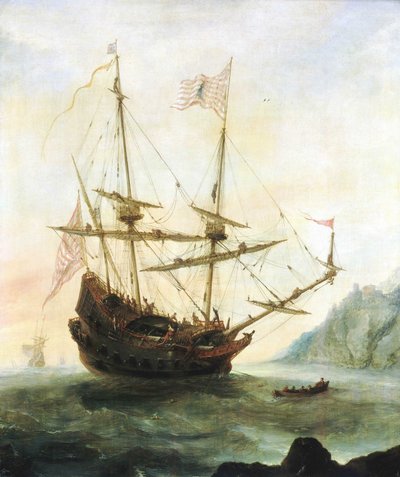 O Santa Maria ancorado de Andries van Eertvelt