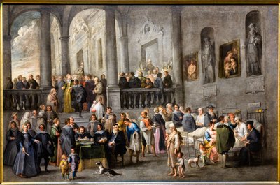 Assistência aos doentes, cerca de 1640 (óleo sobre tela) de Andries van & Wael Cornelis de (1592 1667) Eertvelt