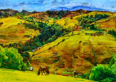 Cavalo da Encosta Dourada de Andrii Kutsachenko