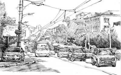Esboço do tráfego urbano de Andrii Kutsachenko