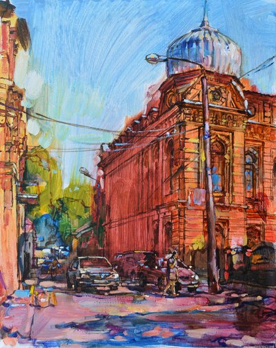 Vibrante esquina urbana de Andrii Kutsachenko