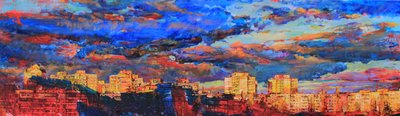 Pôr-do-sol na cidade vibrante de Andrii Kutsachenko