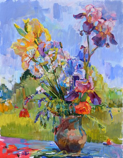 Íris de jardim coloridas de Andrii Kutsachenko