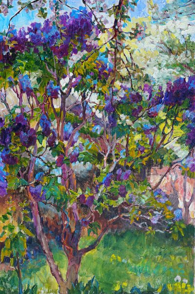 Flor lilás vibrante de Andrii Kutsachenko