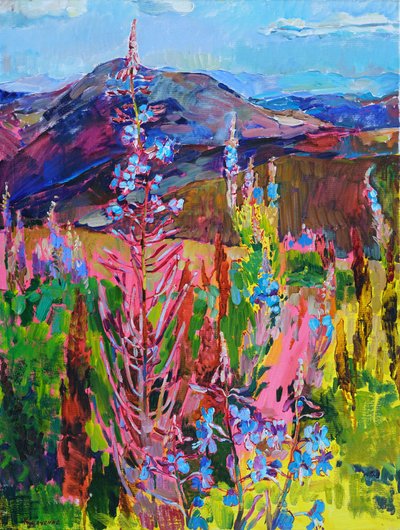 Flores vibrantes da montanha de Andrii Kutsachenko