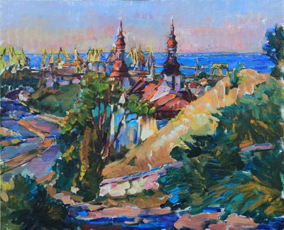 Cidade portuária vibrante de Andrii Kutsachenko