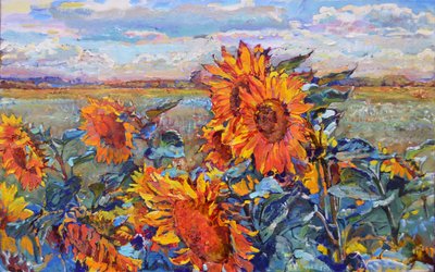 Vibrante campo de girassóis de Andrii Kutsachenko