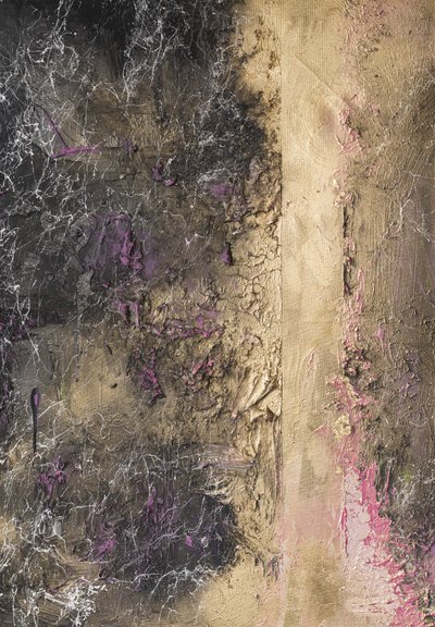 Dourado e rosa texturizados de Anete Purina-Purite