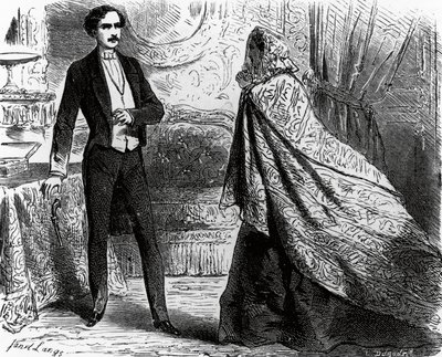 Ilustração para o Conde de Monte Cristo, romance de Alexandre Dumas (1802-1870) e Auguste Maquet (1813-1888), gravura após desenho de Ange Louis Janet (1815-1872) de Ange Louis (1815 72) Janet