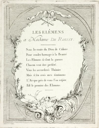 Frontispício, de Élements de Ange Laurent de Lalive de Jully