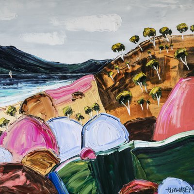 Paisagem costeira colorida de Angela Hawkey