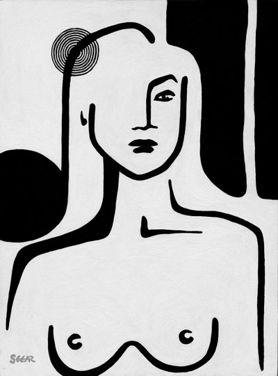Retrato minimalista de nudez de Angela Seear