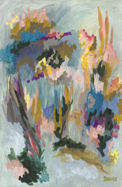 Abstrato floral vibrante de Angela Seear