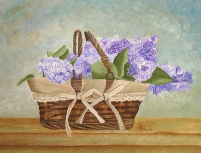 Cesto Lilás Roxo de Angeles M. Pomata