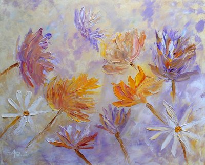 Flores abstratas e vibrantes de Angeles M. Pomata