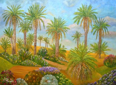 Um oásis vibrante no deserto de Angeles M. Pomata