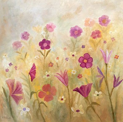 Campo de flores coloridas de Angeles M. Pomata