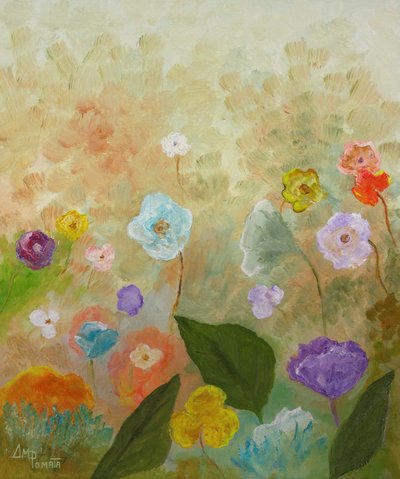 Campo de flores encantador de Angeles M. Pomata