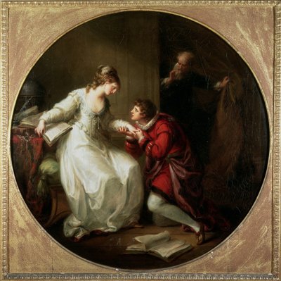 Abelard solicitando a mão de Heloise de Angelica Kauffmann