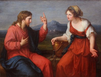Cristo e a Mulher Samaritana de Angelica Kauffmann