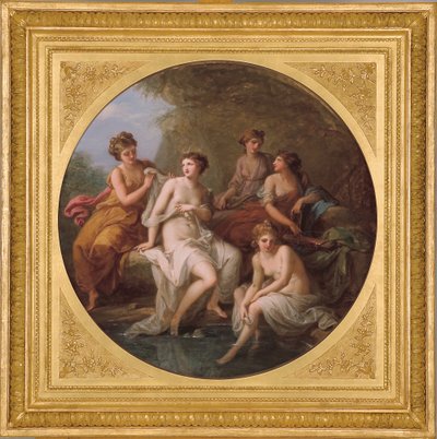 Diana e suas ninfas tomando banho de Angelica Kauffmann