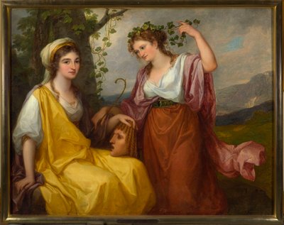Domenica Morghen e Maddalena Volpato como as Musas da Tragédia e da Comédia de Angelica Kauffmann