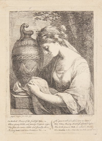 A mulher na urna de Angelica Kauffmann