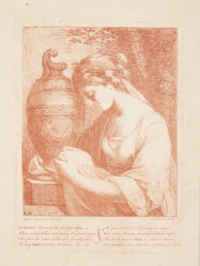 A mulher na urna de Angelica Kauffmann