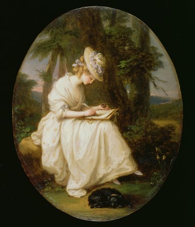 Louisa Hammond (óleo em cobre) de Angelica Kauffmann