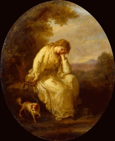 Maria em Moulines (óleo sobre cobre) de Angelica Kauffmann