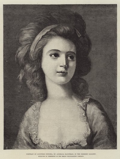 Retrato da Condessa Potocka, na Galeria Dresden de Angelica Kauffmann