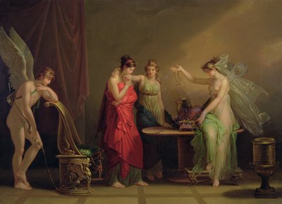 A lenda do cupido e da psique de Angelica Kauffmann