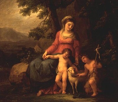 A Virgem Maria com o Menino Jesus e São João Batista de Angelica Kauffmann