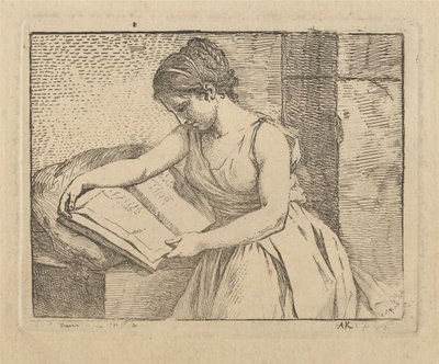 Mulher a ler de Angelica Kauffmann