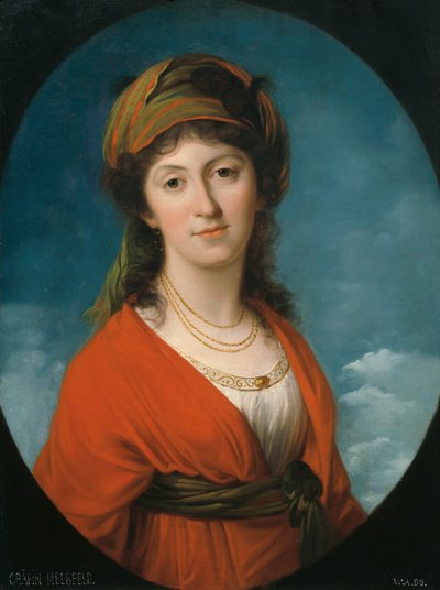 Retrato da Condessa Marie Therese Meerfeld, née Dietrichstein, c. 1790. de Angelica Kauffmann